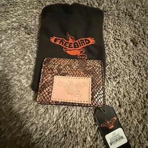 Freebird Brown Snakeskin Card Holder